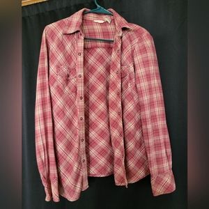 Maurices pink button down shirt